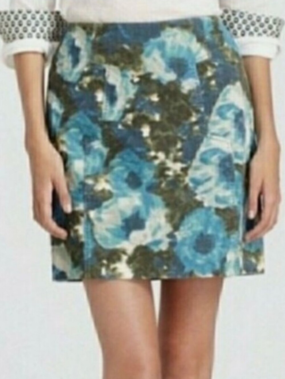 Postmark Anthropologie Size 8 Calabria Pencil Skirt Corduroy Straight Short